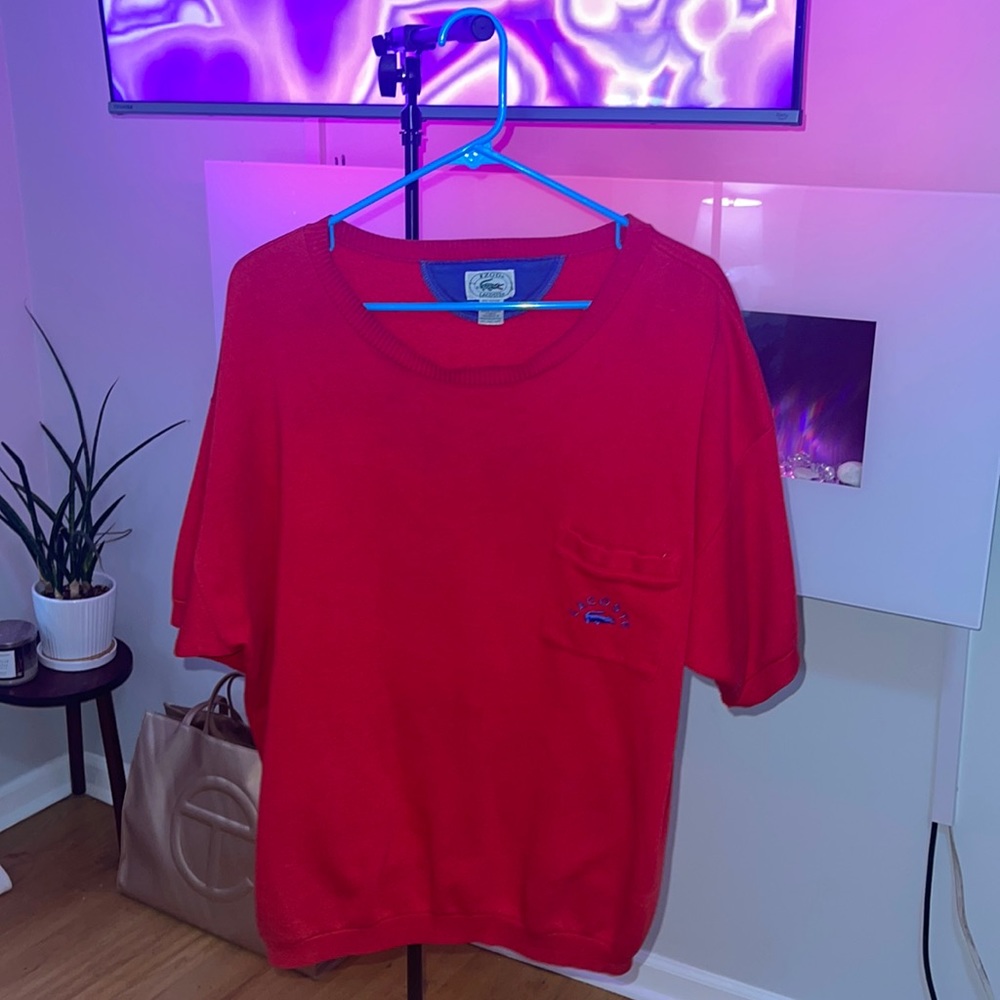 Half-Sleeve Red Lacoste Shirt